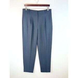 COS Womens Dress Pants Black Pleated High Waisted Tapered Trouser Slacks Size 8
